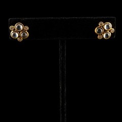 TEMPLE ST. CLAIRE 18K YELLOW GOLD MOONSTONE & DIAMOND EARRINGS