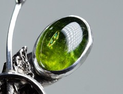 925 Silver Vintage Designer Ring 5.50 ct Natural Green Tourmaline Handcrafted