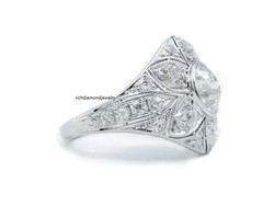 Fancy Intense White Brilliant Cut 2.89CT Lab-Created Diamonds Flower Design FN