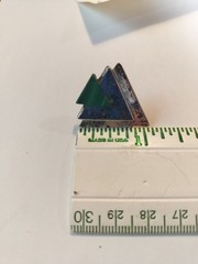 Vintage Sterling Silver Taxaco Mexico Brutalist Malachite Lapis Lazuli Earrings