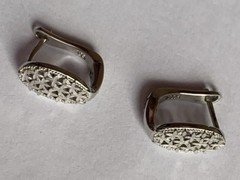 Vintage Earrings 925 Sterling Silver Weight 3.1g Rh plated Ukrainian jewelry Art