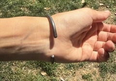 Modernist Bracelet Sterling Silver Cuff Abstract Swirl Taxco Mexico