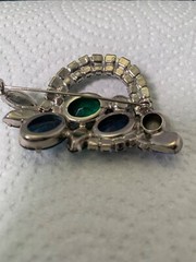 Vintage D&E Juliana SET Clip Earrings Large Brooch Tiered 3 Piece Prong-Set 1950