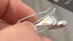 NOT AVAILABLE ! 925 Dome Droplet Vintage Sterling Silver Dangle Fine Earrings