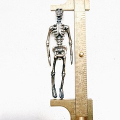 LUX Sterling Skeleton Pendant, Articulated, 17 grams, Solid Silver, Artisan