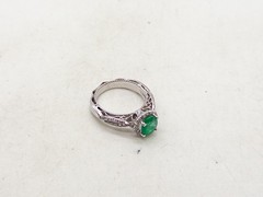 NEW Verragio 2.50ct Colombian Emerald VS G Diamond 18k White Gold HALO Ring 6g