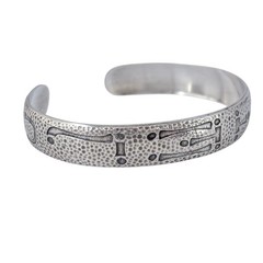 Vintage Sterling Silver 925 Wohelo Campfire Girls Cuff Bracelet | 8″