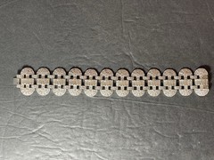 Beautiful 1950’s Rhinestones and Rhodium Plated Bling Bracelet