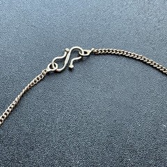 Vtg 70s Necklace 925 Silver S Hook Flower Curved Bib Boho Chic Wirework 16”