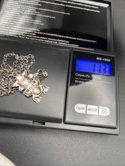 🔥 Vintage Mayan Silver 900 Pendant On A 925 Sterling Rolo Link Chain