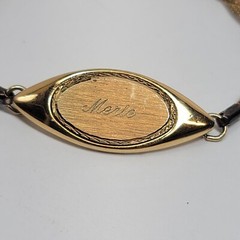 Vintage Speidel USA Bracelet Gold Plated Adjustable Name ID Merle Perfect Gift
