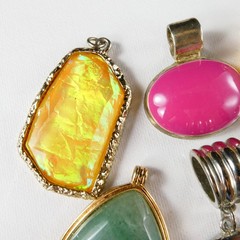 Jewelry Lot 10 Large Pendants Need Chains All Pretty Nice Quality