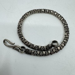 Vintage Sterling Silver India Hollow Snake Chain Bracelet 5mm – 14g – 8.25”
