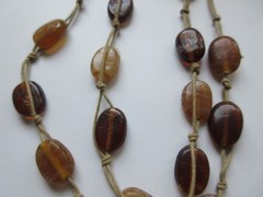 Vintage 3 MCM Necklaces Lot-Glass Metal Lucite Plastic