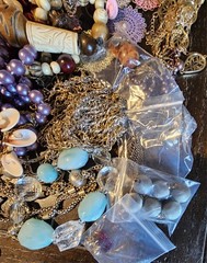 3 Lbs 4oz Unsearched Jewelry Lot VTG & Now Junk & Wear & Resell Craft FUN *Read