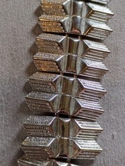 Vintage Coro Mid Century Modern Silver Tone Link Bracelet.