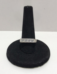 Vintage 925 Sterling Silver CZ Mens Ring Size 10.25 Signed JJJ