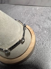 Vintage Silver Tone Marcasite With Rhinestones Bracelet – 8″