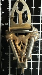 Vintage Gold Tone Dress/Scarf Clip Clear Round Rhinestones Women Fashion