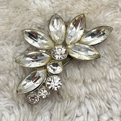 Brooch Lot of 5 Sparkly Pins Vintage to Now Mixed Styles