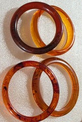 Vintage All Faux Tortoise Shell Lucite Old Plastic Bangle Cuff Bracelet Big Lot
