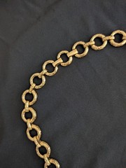 Vintage Kenneth Jay Lane KJL Triple Lion Head Door Knocker Necklace 18”
