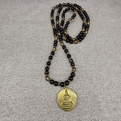 Vintage GiGi Chic Necklace Egyptian Revival Style Gold Tone Pendant 39 Inches