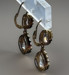 Drop Dangle Crystal Royal Pear Drop Earrings Nolan Miller Glamour Collection VTG