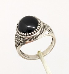 Vintage Luxury RING Silver 925 with Big Bright Stone -size: 9US (19mm), 6.2g| #6