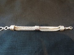 # 703–VINTAGE STERLING SILVER 11 STRAND BRACELET-925–BEAUTIFUL DIFFERENT