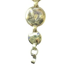 Women’s Sterling Silver Jewelry Round Disc’s Style Bracelet from Mexico 7 1/2″