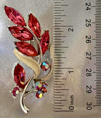 Vintage 1950 Lisner? Pink Rhinestone and White Enamel Parure. Stunning