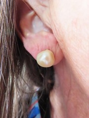 Vintage 1980’s Irregular Oversize Pierced Stud Earrings