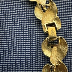Vintage NAPIER Signed Gold Tone Swirl Wave Necklace Bracelet Earrings Set 80s