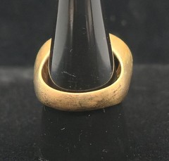 Vtg Signed Glow By Sheila Fajl Thailand Dark Blue Aventurine Ring