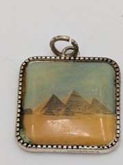 Cairo Egypt Pyramids Pendant Charm Vintage AAi