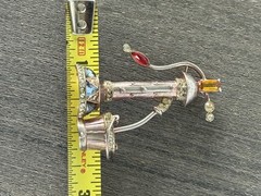Anthony Aquilino Sterling Rhinestone Water Pump with Bucket 1947 Pin Brooch RARE