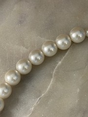 Vintage Single Strand Faux Pearl Choker Necklace Signed Japan