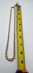 Vintage Citation Graduated Gold Tone Bead Necklace NOS With Tag 1980’s