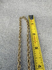 Vintage Necklace Twist Gold Tone Square Pendant 24 Inches