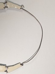 Vintage Enamel Over Copper Necklace 17.5″ Collar Artisan 60s 70s Hippie Boho