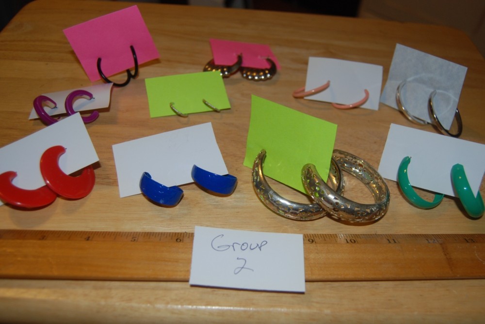 Vintage Retro Ear Rings, 1970s, 1980s 1990s, GROUP 2, priced per or the lot