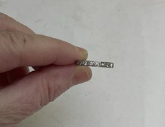 Art Deco Platinum .70 CTW Diamond Eternity Band Ring Size 7