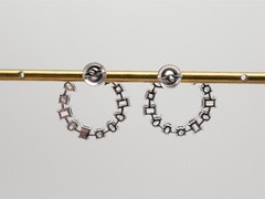 $8K 3ct VS G Natural OVAL Emerald Pear Cut Diamond 14k White Gold HOOP Earrings
