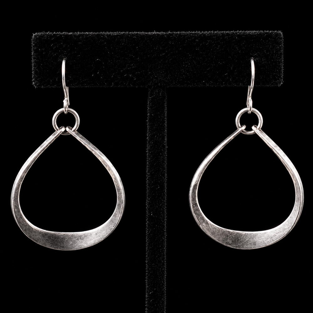 Attributed to Anna Greta Eker Scandinavian Sterling Silver Earrings Norway
