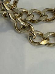 VINTAGE CHRISTIAN DIOR GOLD TONE BEAUTIFUL GOURMETTE STYLE CURB NECKLACE CHOKER