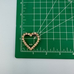 Vintage Heart Brooch Lot Gold Silver Tone Rhinestone Filigree Open Work Ribbon