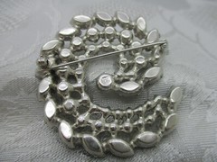 VINTAGE ESTATE JEWELRY SIGNED B DAVID BLACK RHINESTONE CLIP EARRINGS BROOCH PIN
