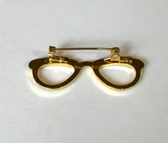 Retro Eyeglasses Glasses Brooch 1.5″ Spectacles Specs Pin Sexy Geek Nerd Eyewear
