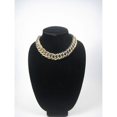 Necklace 19 In Metal Goldtone Chain Statement Festival Heavy Vintage Toggle WEAR